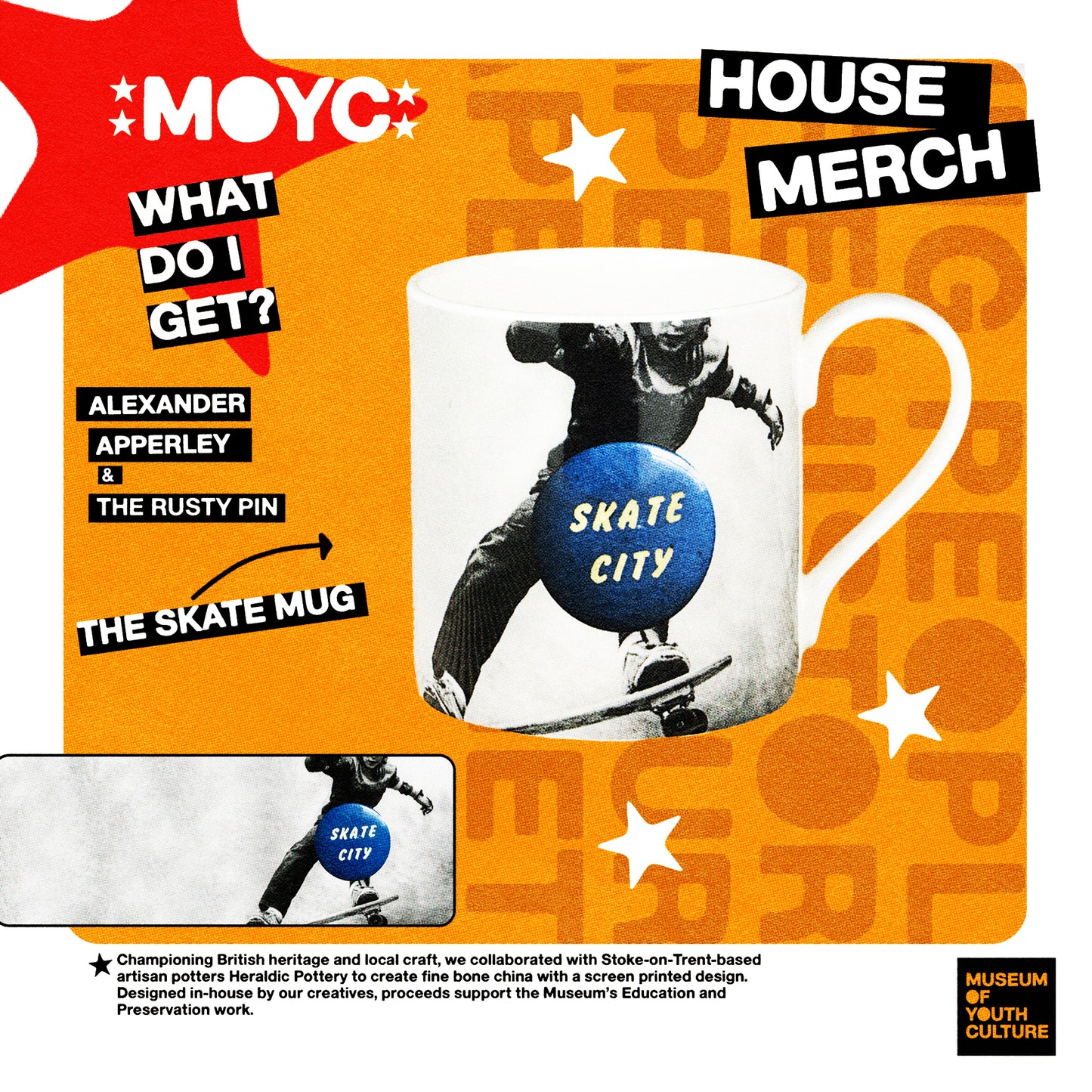 MOYC x HERALDIC POTTERY SKATE MUG