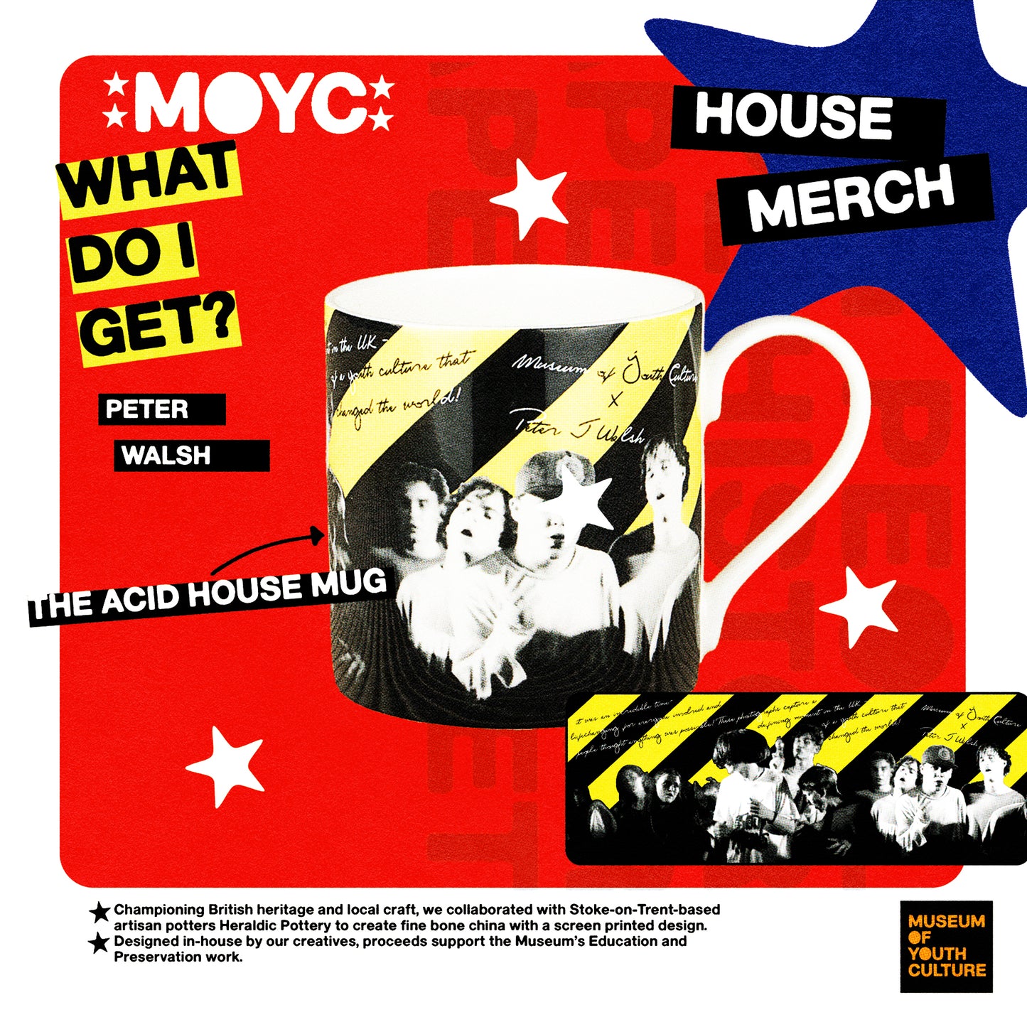 MOYC x HERALDIC POTTERY ACID HOUSE MUG